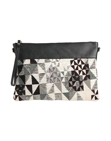 LAURA DI MAGGIO Borsa a mano Nero Pelle, Fibre tessili