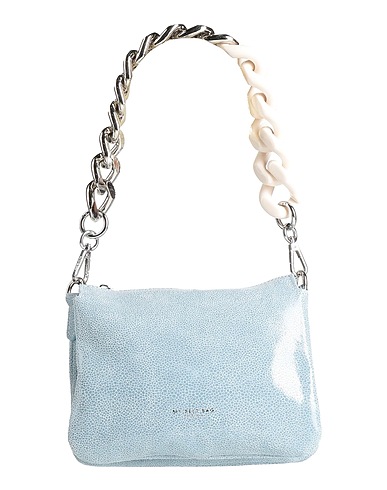 MY-BEST BAG Borsa a mano Celeste 100% Pelle