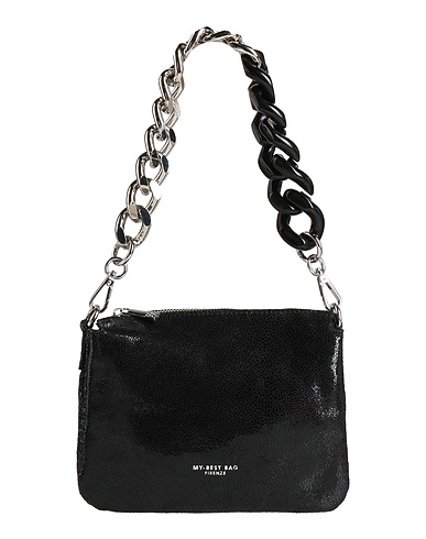 MY-BEST BAG Handbag Black 100% Leather