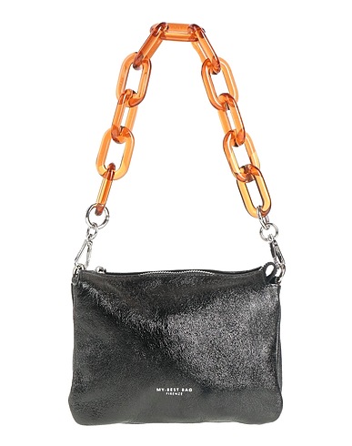 MY-BEST BAG Handbag Black 100% Leather