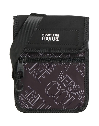 VERSACE JEANS COUTURE Cross-body bags Black 90% Nylon, 10% Polyurethane