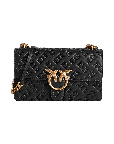 PINKO Across-body bag Black Leather