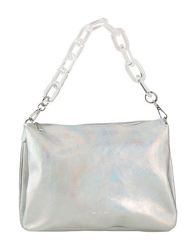 MY-BEST BAG Handbag Silver Leather