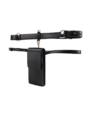 MCQUEEN Belt Bags Black Leather