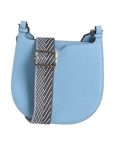 VALEXTRA Borsa a tracolla Azzurro Pelle