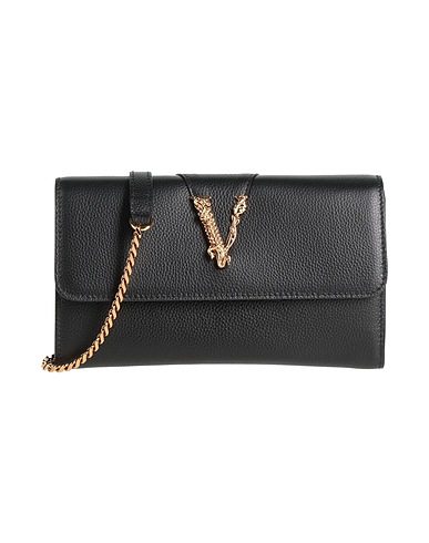 VERSACE Across-body bag Black Calfskin