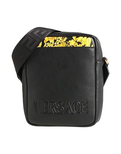 VERSACE Across-body bag Black 100% Calfskin