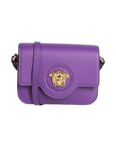 VERSACE Cross-body bags Purple 100% Calfskin