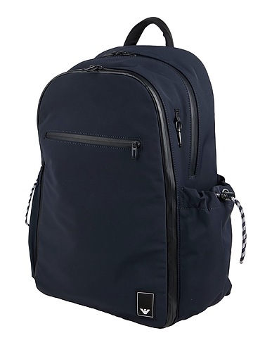 EMPORIO ARMANI Rucksacks Navy blue 88% Polyamide, 12% Elastane, Polyester