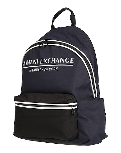 ARMANI EXCHANGE Rucksacks BLU NOTTE 100% Polyester, Polyurethane coated