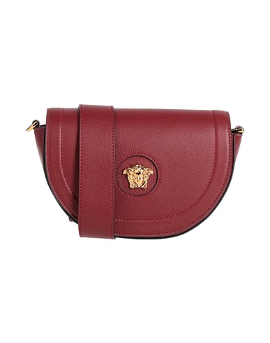 VERSACE Across-body bag Burgundy 100% Calfskin