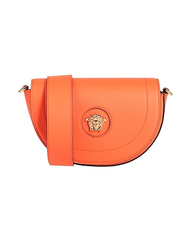 VERSACE Cross-body bags ARANCIONE 100% Calfskin