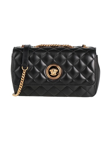 VERSACE Cross-body bags Black 100% Lambskin