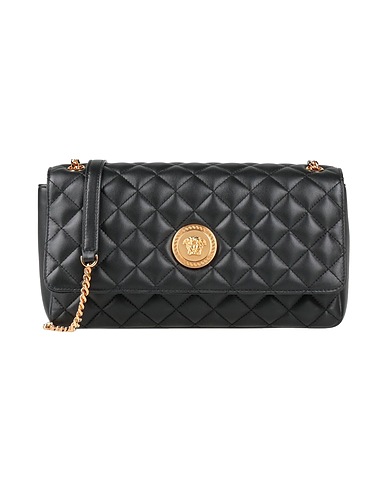 VERSACE Across-body bag Black 100% Lambskin