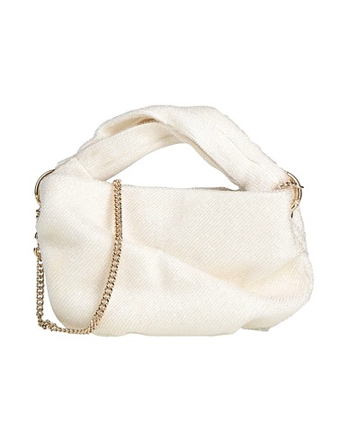 JIMMY CHOO Handbag Ivory Textile fibres