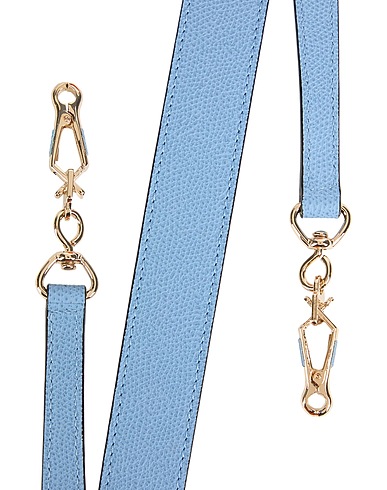 VALEXTRA Bag accessories & charms Light blue 100% Calfskin