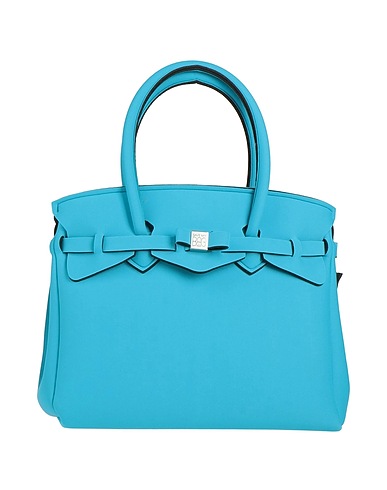 SAVE MY BAG Borsa a mano Turchese 80% Poliammide, 20% Elastan