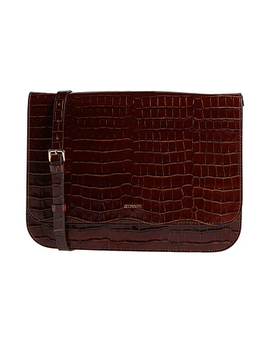 SPORTMAX Across-body bag Chocolate brown Leather