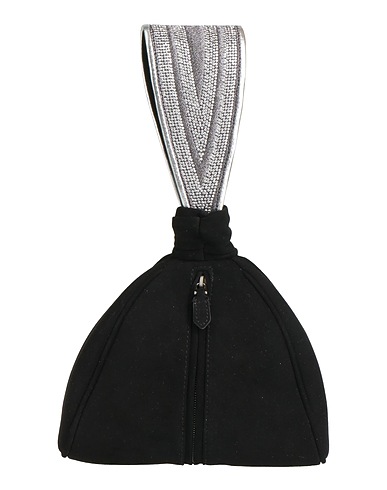 ALBERTA FERRETTI Handbag Black Leather, Textile fibers
