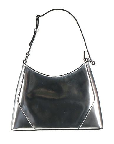 STAUD Handbag Silver Leather