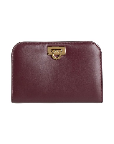 FERRAGAMO Handbag Burgundy Leather