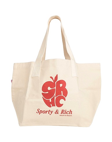 SPORTY & RICH Shoulder bag Beige Textile fibres