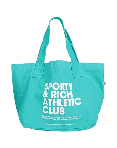 SPORTY & RICH Shoulder bag Turquoise Textile fibres