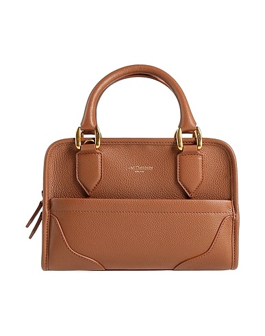 J&M DAVIDSON Borsa a mano Marrone Fibre tessili