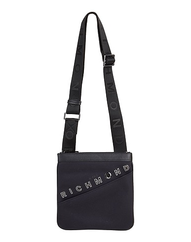 JOHN RICHMOND Across-body bag Black 90% Polyurethane, 10% Polyamide