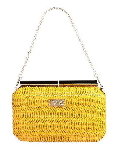 TOY G. Handbag Yellow 50% Polyurethane, 50% Polyester