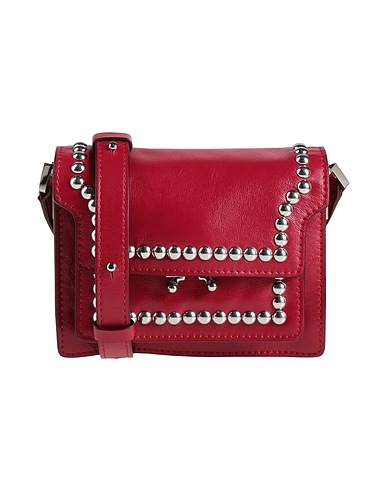 MARNI Across-body bag Burgundy 100% Cow leather, Brass, Steel
