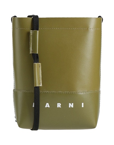 MARNI Across-body bag Khaki 64% Polyurethane, 36% Polyester, Brass, Steel