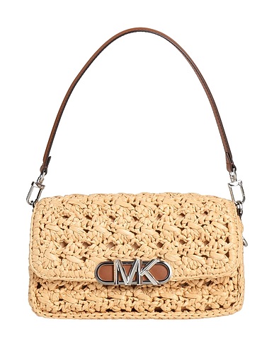 MICHAEL MICHAEL KORS Borsa a mano Beige Rafia naturale, Fibre tessili