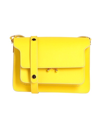 MARNI Cross-body bags Yellow 95% Cow leather, 5% Brass