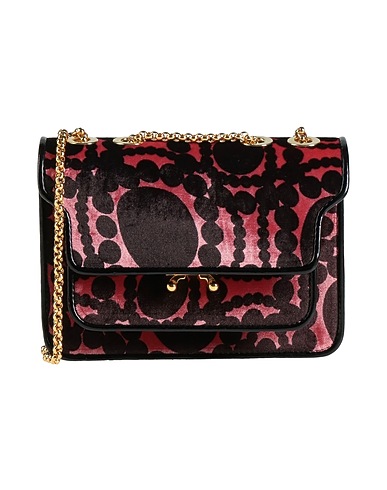 MARNI Across-body bag Antique rose 35% Cotton, 21% Polyurethane, 15% Brass, 15% Ovine leather, 14% Other Fibres