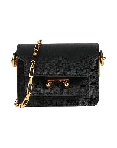 MARNI クロスボディバッグ ブラック 革（なめし加工）