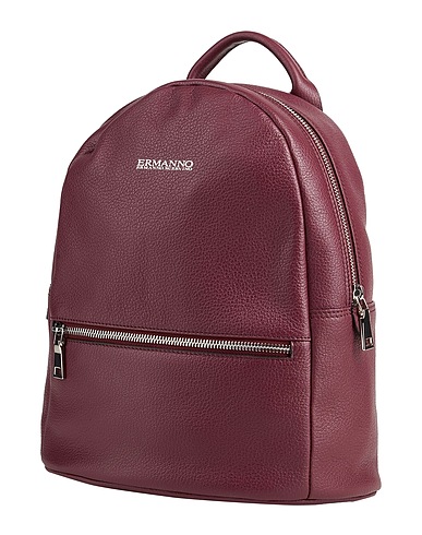 ERMANNO DI ERMANNO SCERVINO Rucksacks Burgundy 100% Cow leather