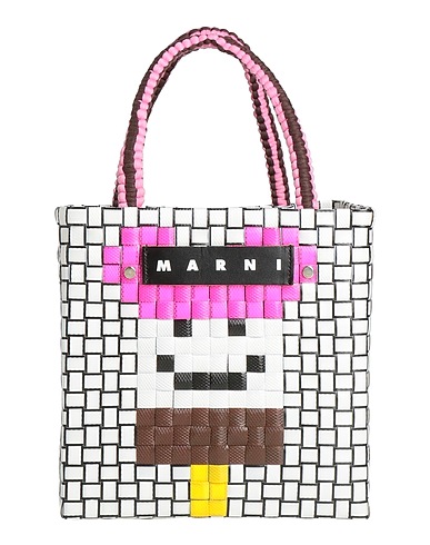 MARNI Handbag White Textile fibres