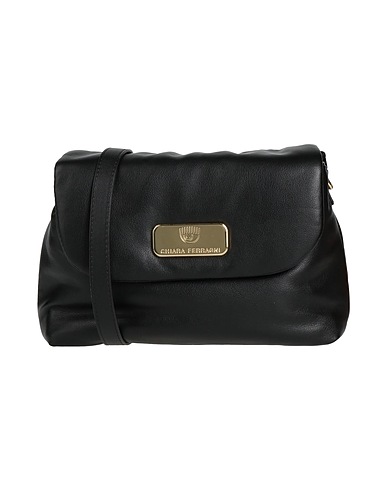 CHIARA FERRAGNI Across-body bag Black 100% Polyester, Polyurethane resin