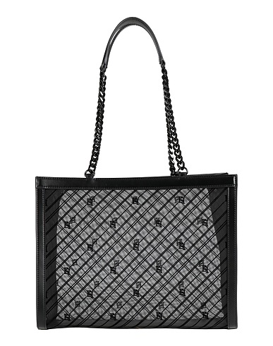 ELISABETTA FRANCHI Shoulder bag Black Textile fibers