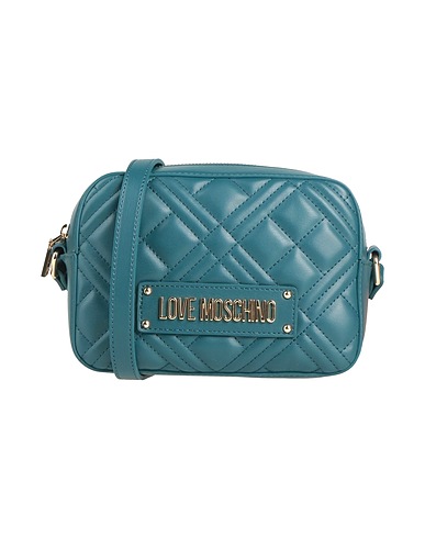 LOVE MOSCHINO Borsa a tracolla Verde petrolio 100% Poliuretano