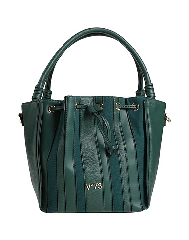V°73 Handbag Dark green 100% Polyurethane, Metal