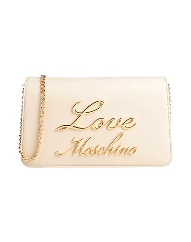 LOVE MOSCHINO 크로스백 아이보리 100% 폴리우레탄