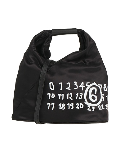 MM6 MAISON MARGIELA ハンドバッグ ブラック 紡績繊維 / 革（なめし加工）