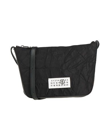 MM6 MAISON MARGIELA クロスボディバッグ ブラック ナイロン 100% / 牛革
