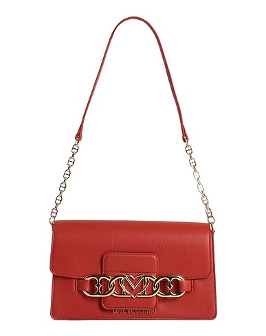 LOVE MOSCHINO Shoulder bag Rust 100% Polyurethane
