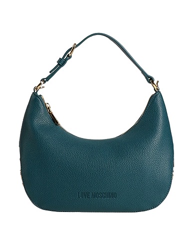 LOVE MOSCHINO Borsa a mano Verde petrolio 100% Poliuretano