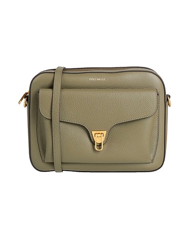 COCCINELLE Across-body bag Military green Leather
