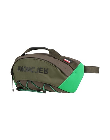 MONCLER Belt Bags Military green 87% Polyamide, 13% Elastane