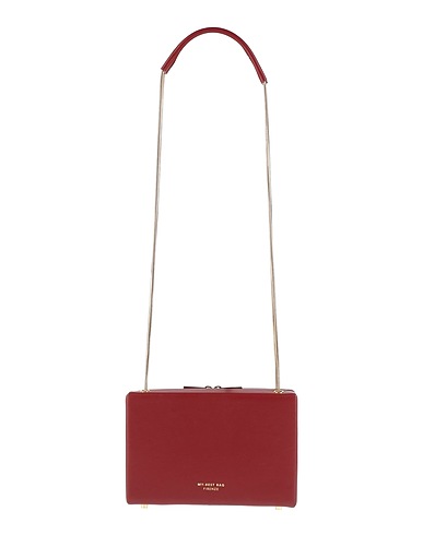 MY-BEST BAG Cross-body bags Burgundy 100% Cow leather